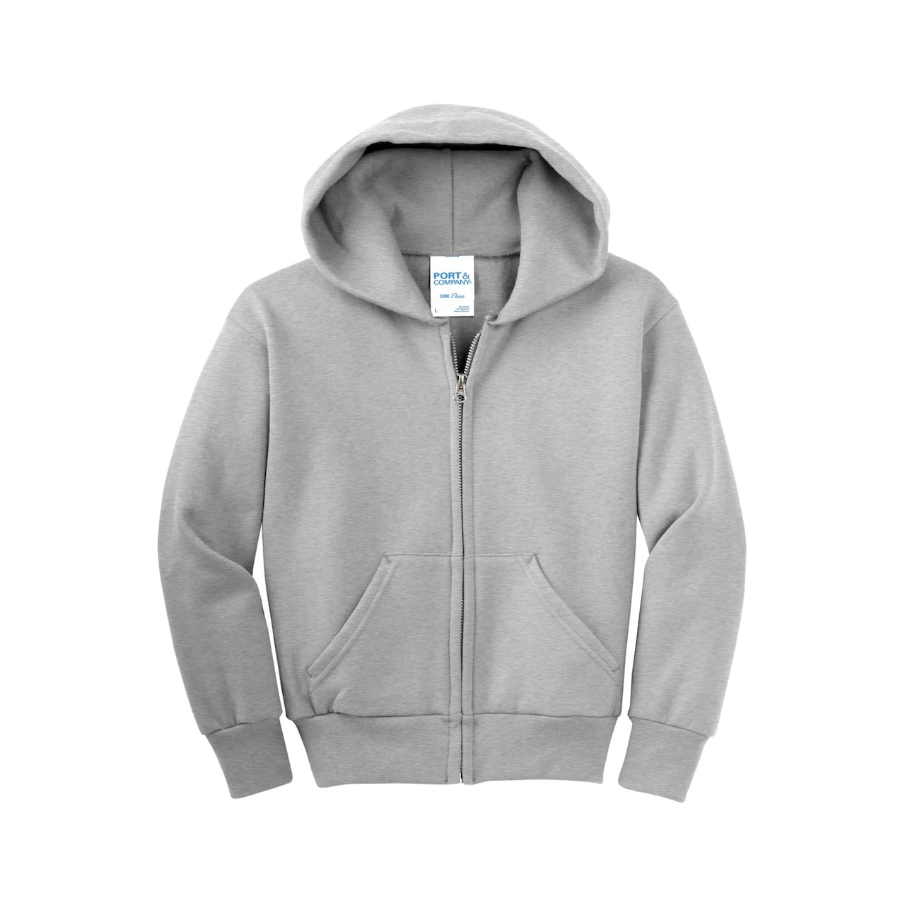 Port & Company® Youth Core Fleece Full-Zip Hooded Sweatshirt